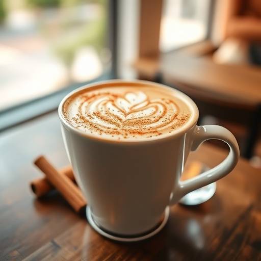 Cappuccino cremoso com canela polvilhada.