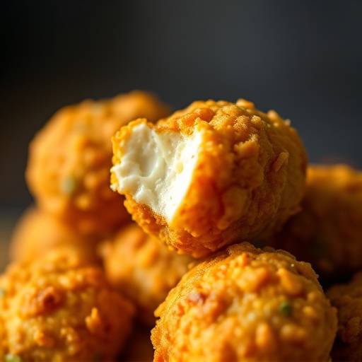 Coxinhas de frango cremosas, empanadas e fritas.